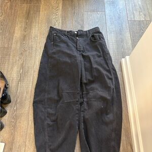 Black free people barrel jeans